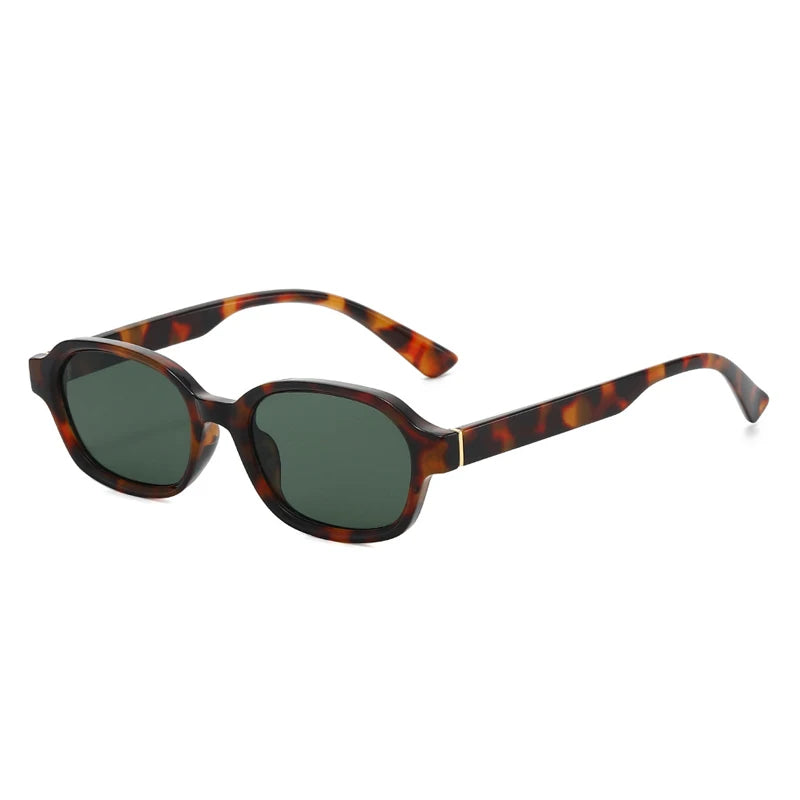 JNPCXI New Square Candy Color Sunglasses Women Fashion Leopard Tea Shades UV400