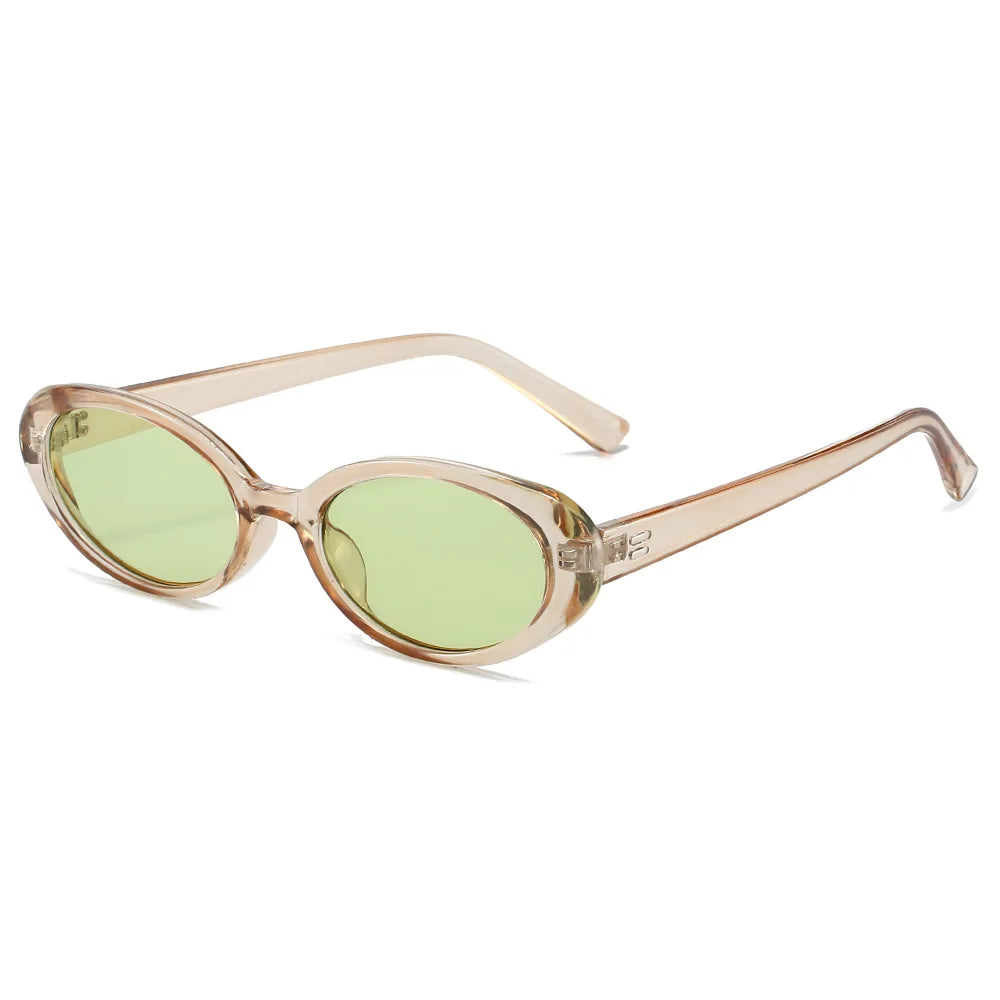 JNPCXI Small Oval Sunglasses for Women's Vintage Design Sun Glasses Shades Female Sexy Retro Punk Men Outdoor Trendy Eyewear