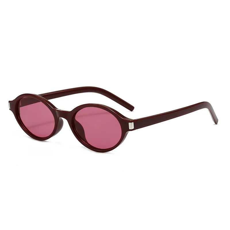 JNPCXI New Oval Sunglasses for Women Retro Trendy Personality New 2025 Model Fashionable Sun Glasses
