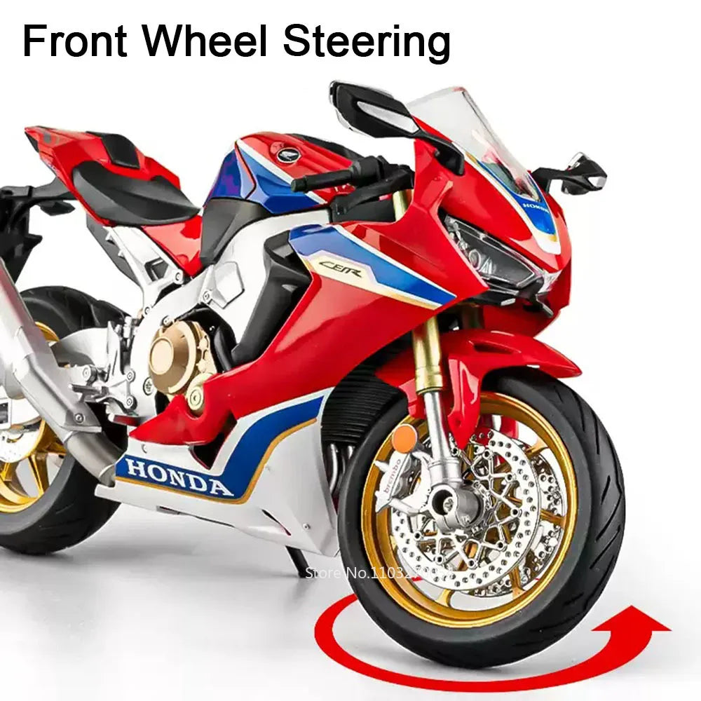 1:9 Honda CBR1000 Monkey Alloy Motorcycle Model Diecast Toys Front Wheel Steering Light Miniature Vehices Children Birthday Gift