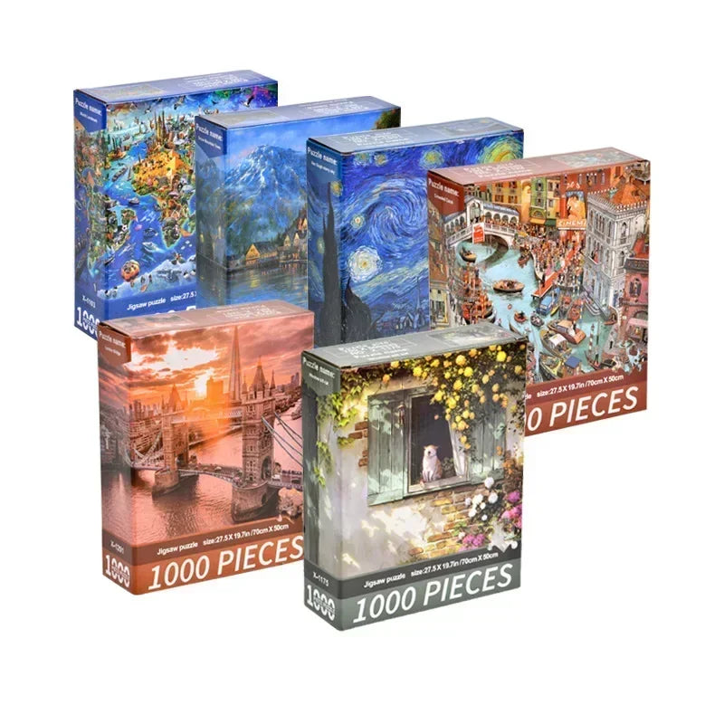 70*50CM 1000 Piece Puzzle for Adults Challenging Decompression Creative Home Decoration Gift All Special Occasions