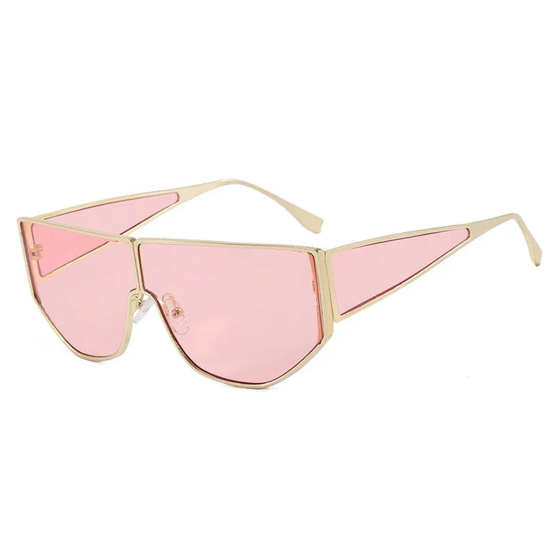 JNPCXI New Polygon Shield Sunglasses Women Luxury Brand Design UV400 Sunglass for Lady Steampunk Retro Shades