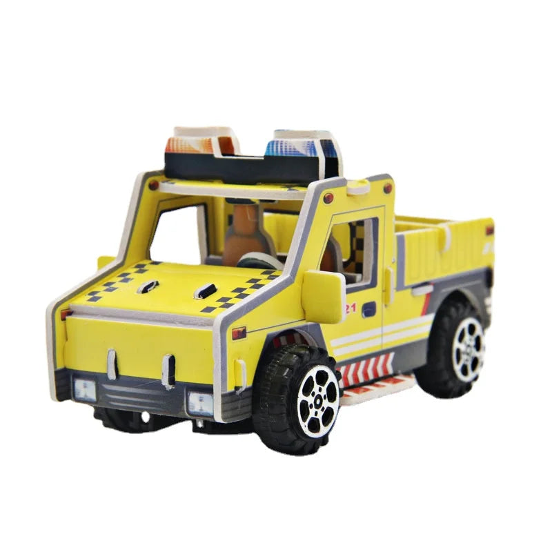 3D Puzzle Engineering Vehicle Paper Handmade DIY Production Brain Puzzle Children's Educational Interactive Games Toys