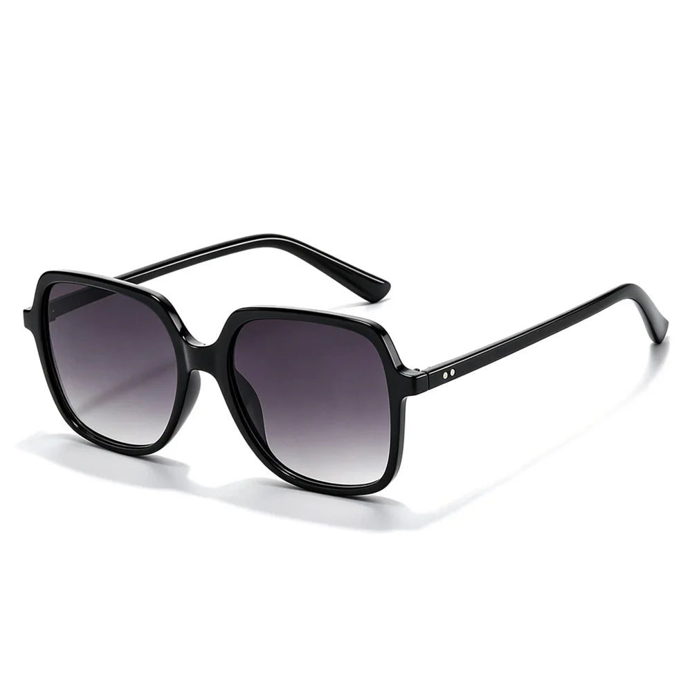 JNPCXI New Square Men Rivets Sunglasses Fashion Gradient Shades UV400 Women Outdoor Punk Sun Glasses
