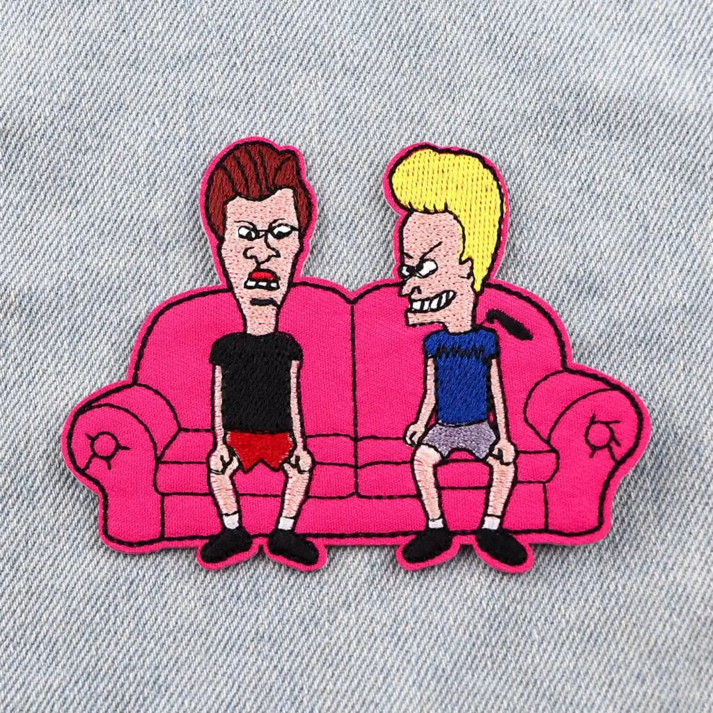 Cartoon Night Talk Patches For Clothing Cute Embroiedered Patches On Clothes Iron On Patch For Backpack/Jecket Sticker Badge