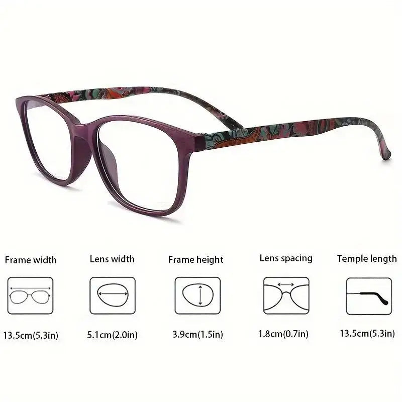 Elegant and Comfortable Reading Glasses with Anti Blue Light Anti Fatigue Protection Elastic Mirror Legs That Fit The Face Shape