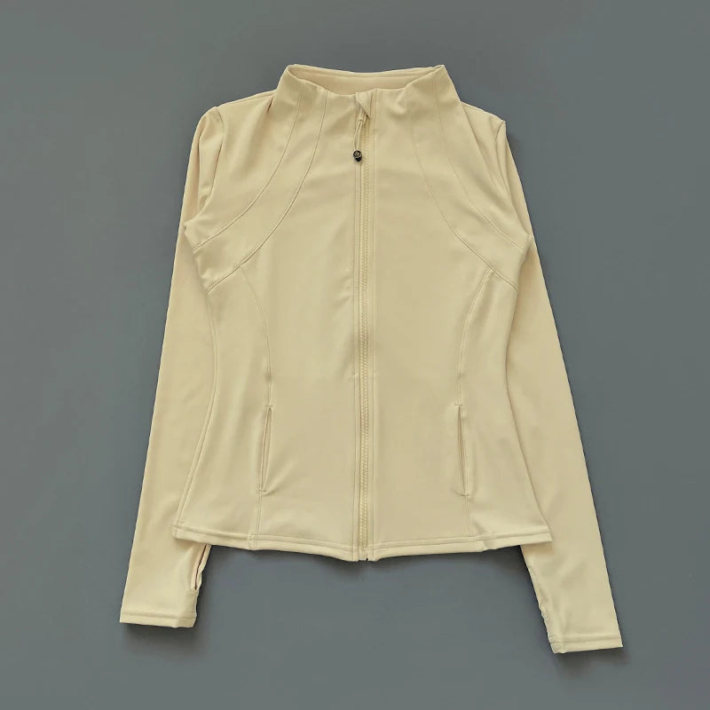 Sports Coat Women's Shirt Yoga Slim Long Sleeve Fast Running Thin Pilates Fitness Suit Top Clothing