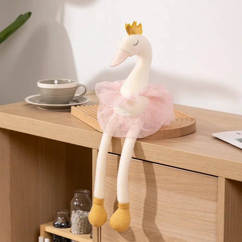 Beautiful Skirt Swan White&Pink Color Super Lovely Animal Stuffed&Plush Baby Cotton Toys Party Doll