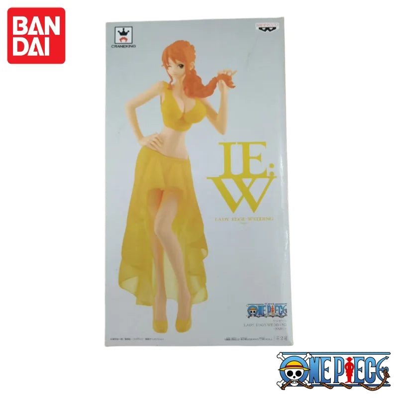 Special OfferIn Stock Bandai Original One Piece Boa Hancock Perona Weiwei Nami Wedding Dress Mol Doll Action Collection StatueFi