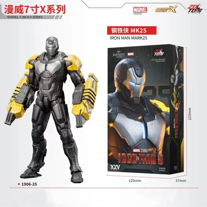 ZD Toys Iron Man Action Figure Red Snapper Iron Man MK 24 MK 22 MK 47 Legends