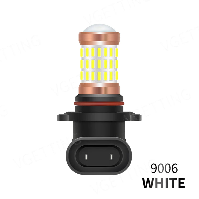 2PCS LED Fog Lamp H11 9006 12V 4W Fog Light Bulbs White Yellow Red Car Led Fog Light Bulb Waterproof Universal Car Accessories