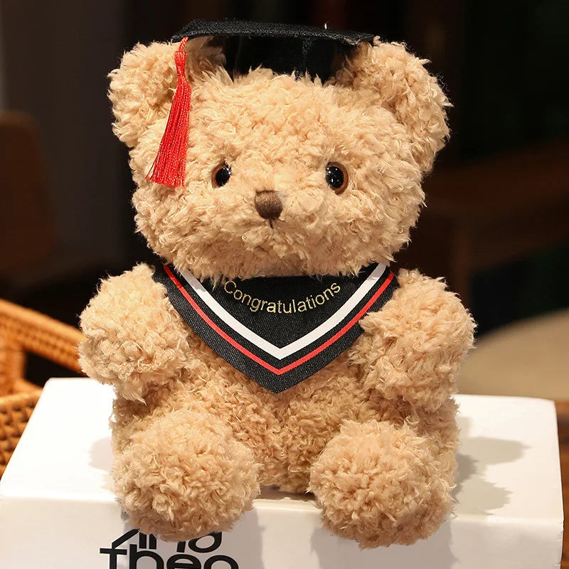 Doctor's Clothing Teddy Bear Doll Plush Toy Small Sitting Bear Doll Boys Girls Students Graduation Gift