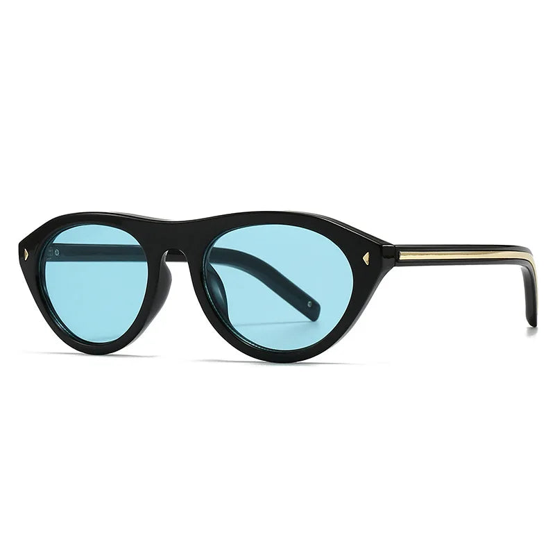 JNPCXI New Cat Eye Candy Color Designer Sunglasses Women Fashion Ins Oval Sun Glasses Rivets Y2K Shades