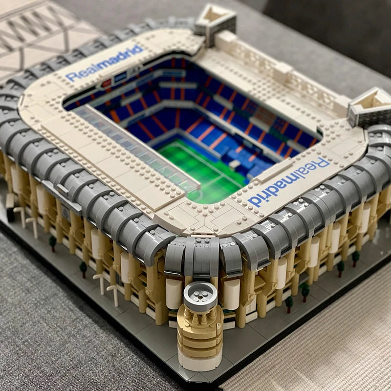 5876pcs Ideas Famous Santiago Bernabeu Stadium Real Madrid Moc Assembly Blocks