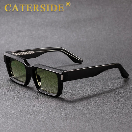 CATERSIDE New Fashion Punk Men's Square Sunglasses Brand Design Small Frame Sun Glasses Party Travel Glasses Gift Ideal Choice