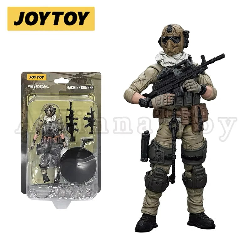 JOYTOY 1/18 3.75 Machine Gunner Action Figures Military Armed Force Series Anime