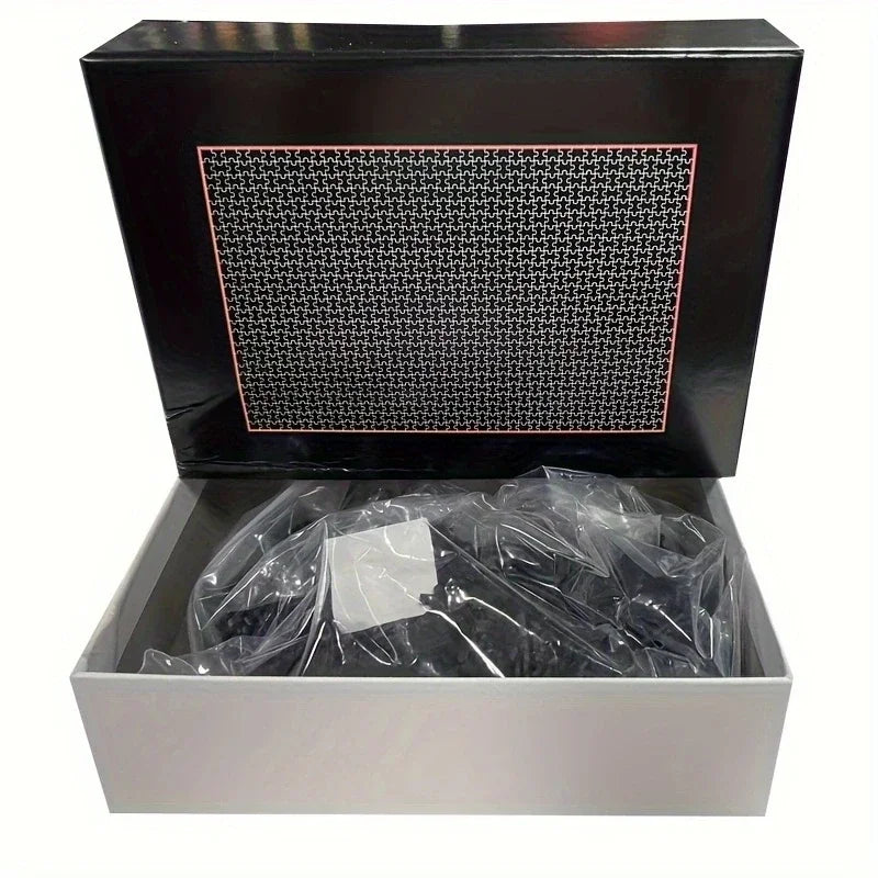Pure Black Paper Jigsaw Puzzle Adult 1000pcs without Zoning High Difficulty pure black puzzle packaging Holiday Gift