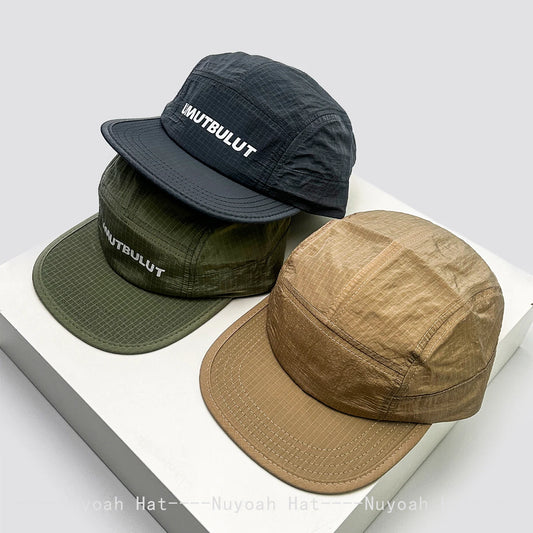New Men Women Quick-dry Letters Solid Small Plaid Baseball Hats Sunshade Outdoor Versatile Casual Peaked Caps Fashion Personal