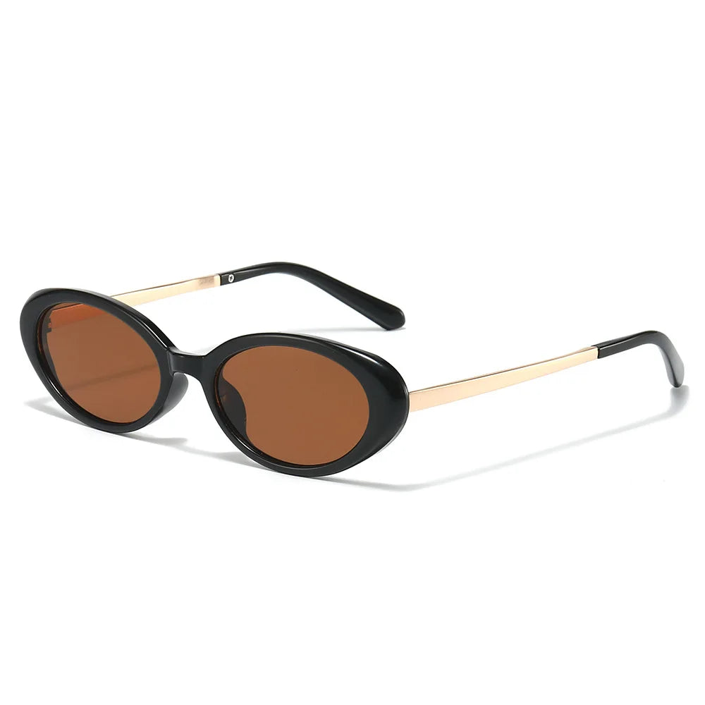 JNPCXI New Retro Oval Sunglasses Women Gradient Leopard UV400 Fashion Punk Men Trending Sun Glasses