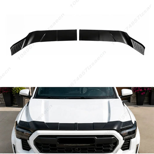 For Toyota Tacoma 2024 2025 2026 Car Front Hood Sand and Stone Baffle Cover Body Protection Kit Accessories Installation Black
