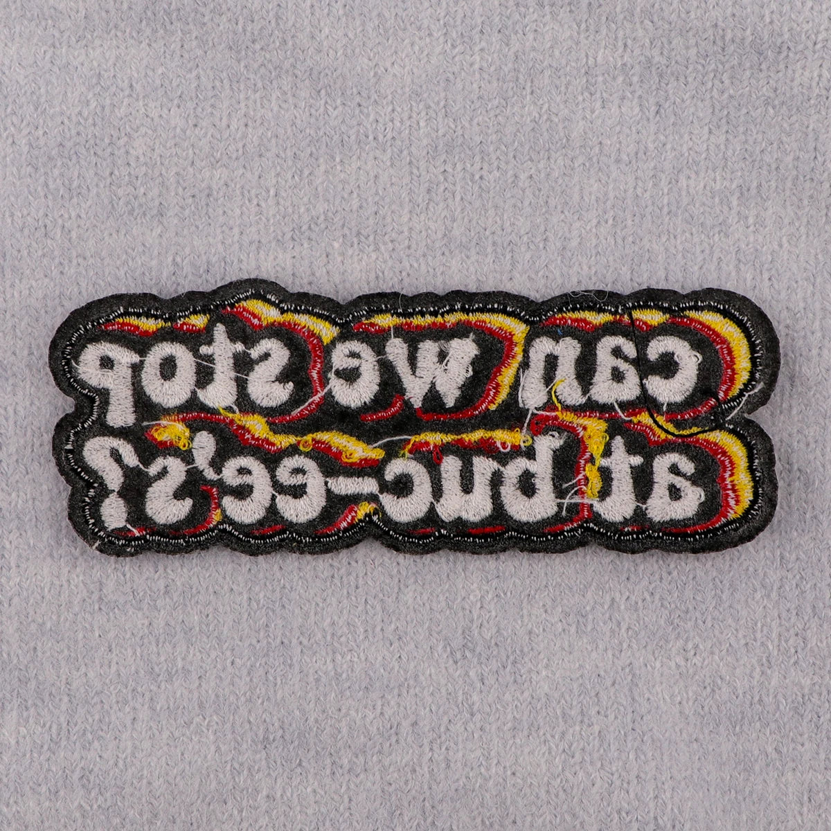 can we stop Patches for Clothing Funny Quotes Embroidered Patches on Clothes Stickers DIY Ironing Appliques Jacket Jeans Stripes