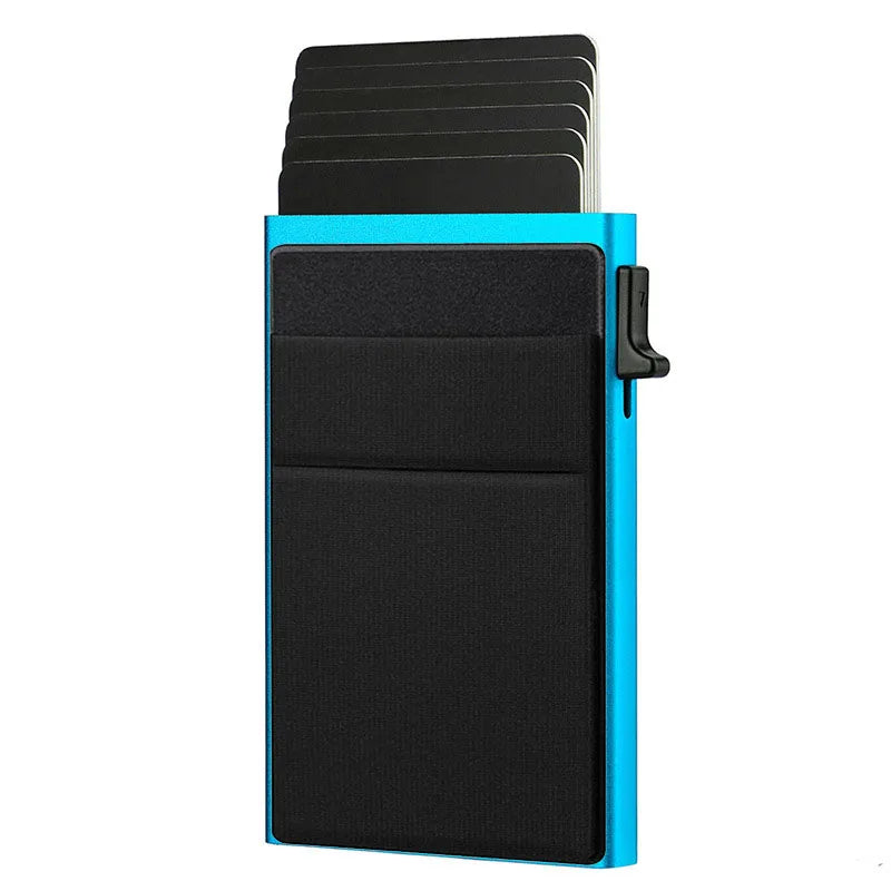 RFID Slim Credit Card Holder for Men | Minimalist Metal Wallet Luxury Case
