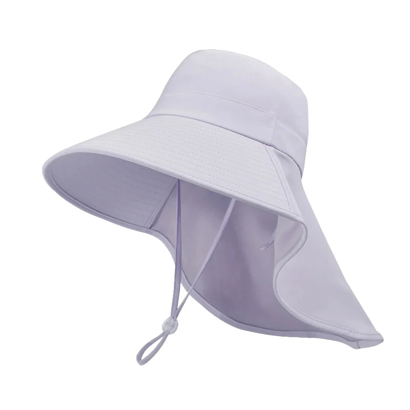 8555 Summer outdoor sunblock hat Korean version of a big hat cape fisherman hat with horsetail hole hat woman