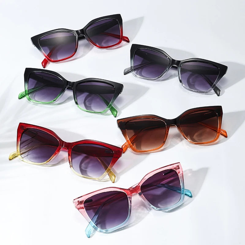 JNPCXI Fashion Cat Eye Sunglasses Women Vintage Square Punk Sun Glasses for Ladies Shades Retro Eyewear UV400