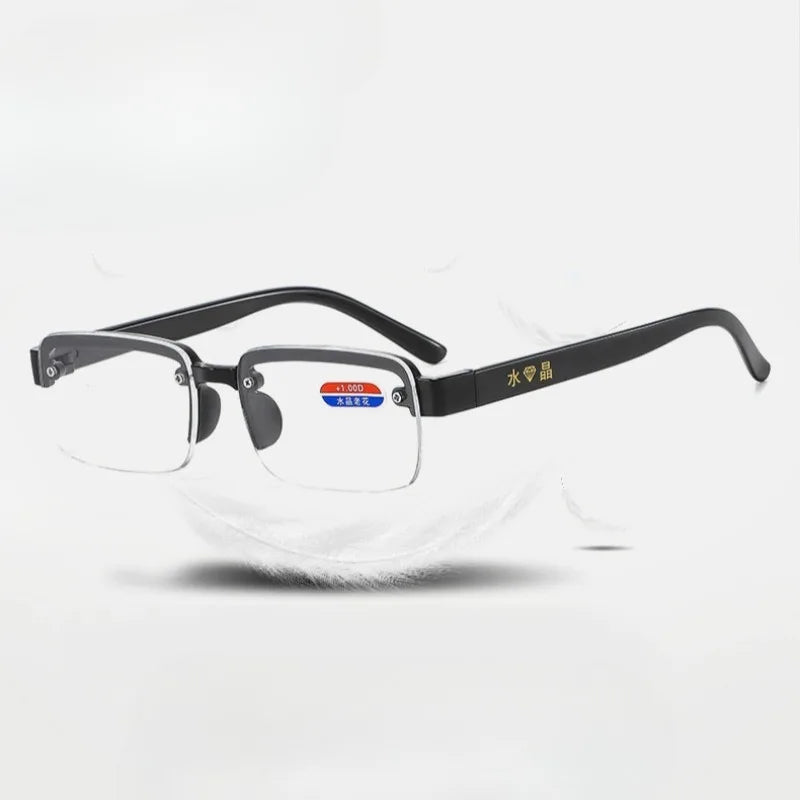 Reading Glass Natural Crystal Lenses for Men and Women with Grade+1.0~+4.0 Eye Protection Glasses