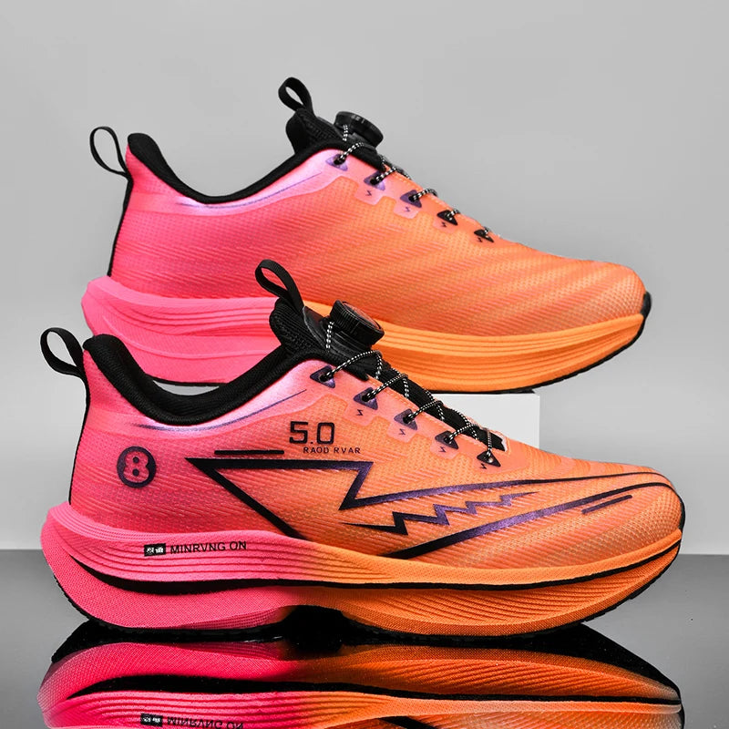 Men Sports Running Shoes Casual Carbon Board Marathon Breathable Lightweight Women's Comfortable Athletic Nonskid Sneakers Shoes
