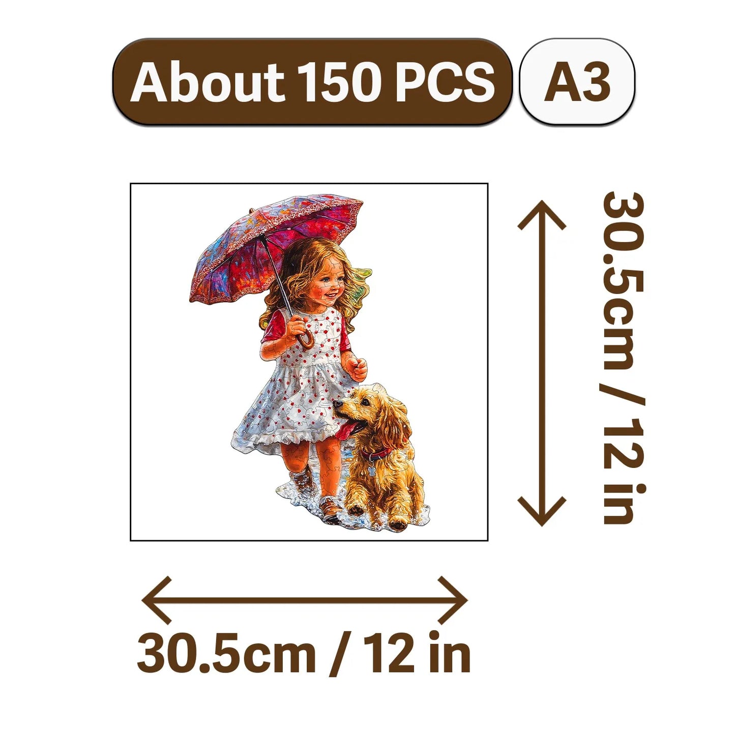 Children and The Queen Wooden Jigsaw Puzzle Wood Home Decor Painting Christmas and Halloween Gift Toy for Teen and Kid