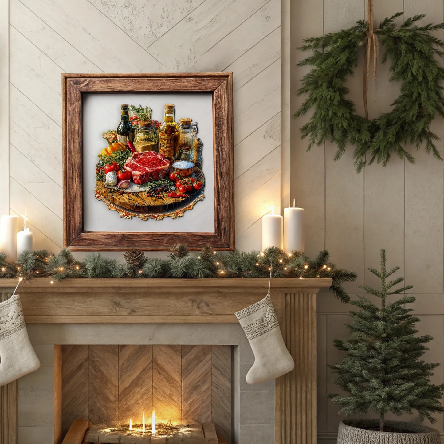 Gourmet Feast Theme Wooden Jigsaw Puzzle Wood Home Decor Painting Christmas and Halloween Gift Toy For Teen And Kid