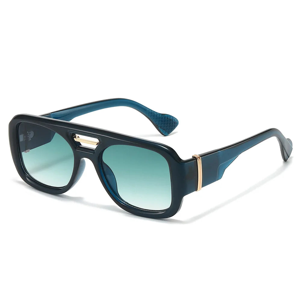 JNPCXI Fashion Square Sunglasses Women Fashion Brand Design Retro Blue Gradient Shades UV400 Men Punk Sun Glasses