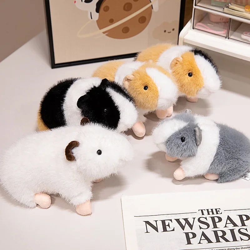 Real Life Tricolor Guinea Pig Plush Toy Guinea Pig Soft Stuffed Doll Stuffed Animal Toys Kids Birthday Xmas Gift