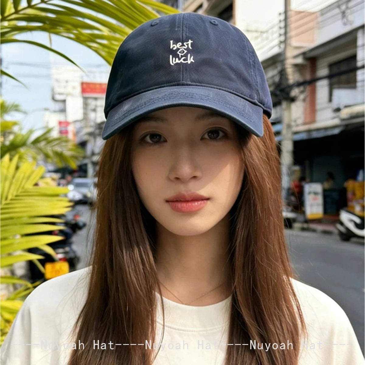 New Men Women Korean Embroidered Letters Four-leaf Clover Baseball Hats Sunshade Simple Versatile Niche Peaked Caps ins Fashion