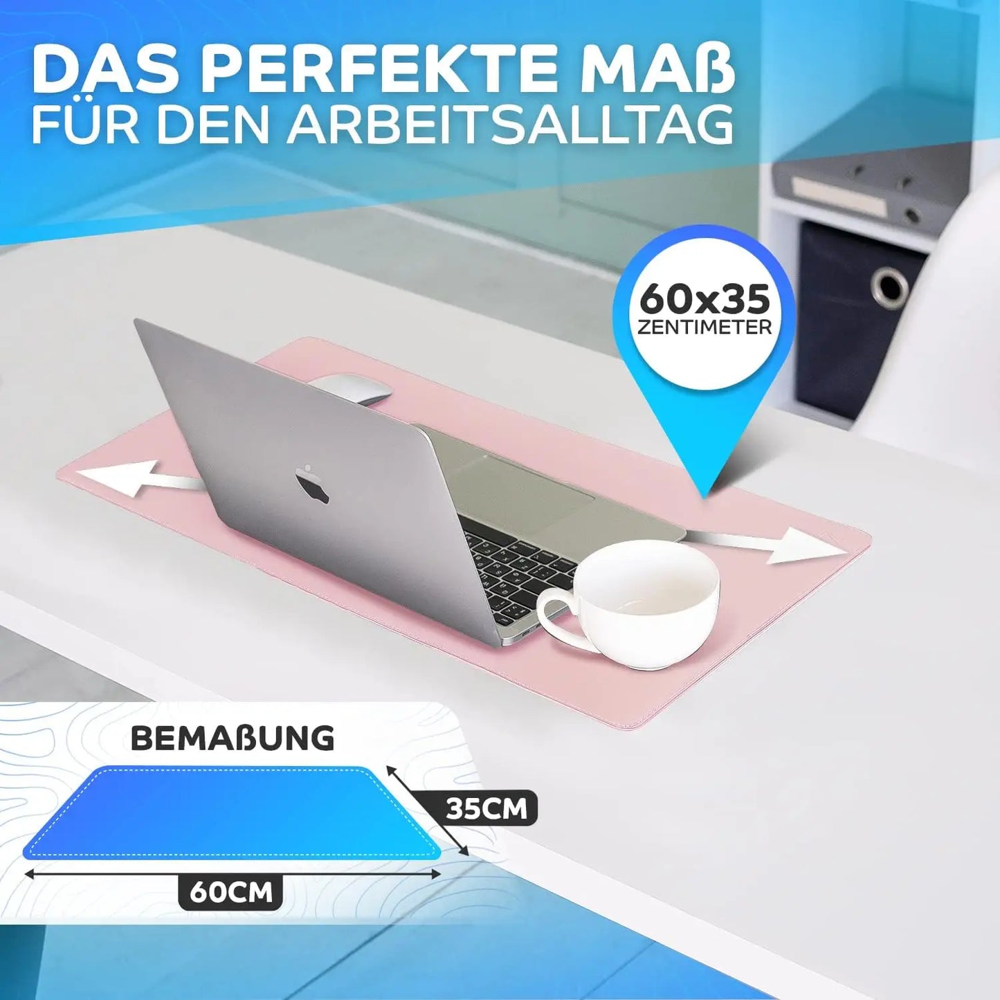 Large Desk Mat - Premium Non-Slip Desk Pad, Scratch-Resistant Office Desk Protector, Large Mouse pad Workspace Mat for Office