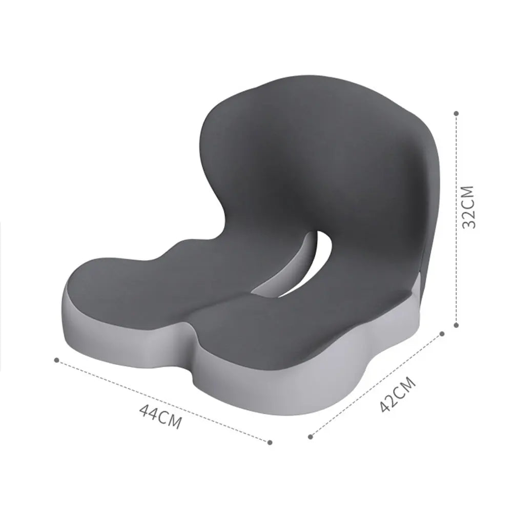 Gray2 Memory Foam L-Shaped Work Office Chair Cushion Lumbar Support Car Seat