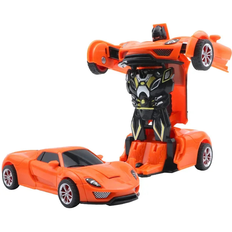Shape-shifting AutoRobot Car Toy inertial impact one-button puzzle collision