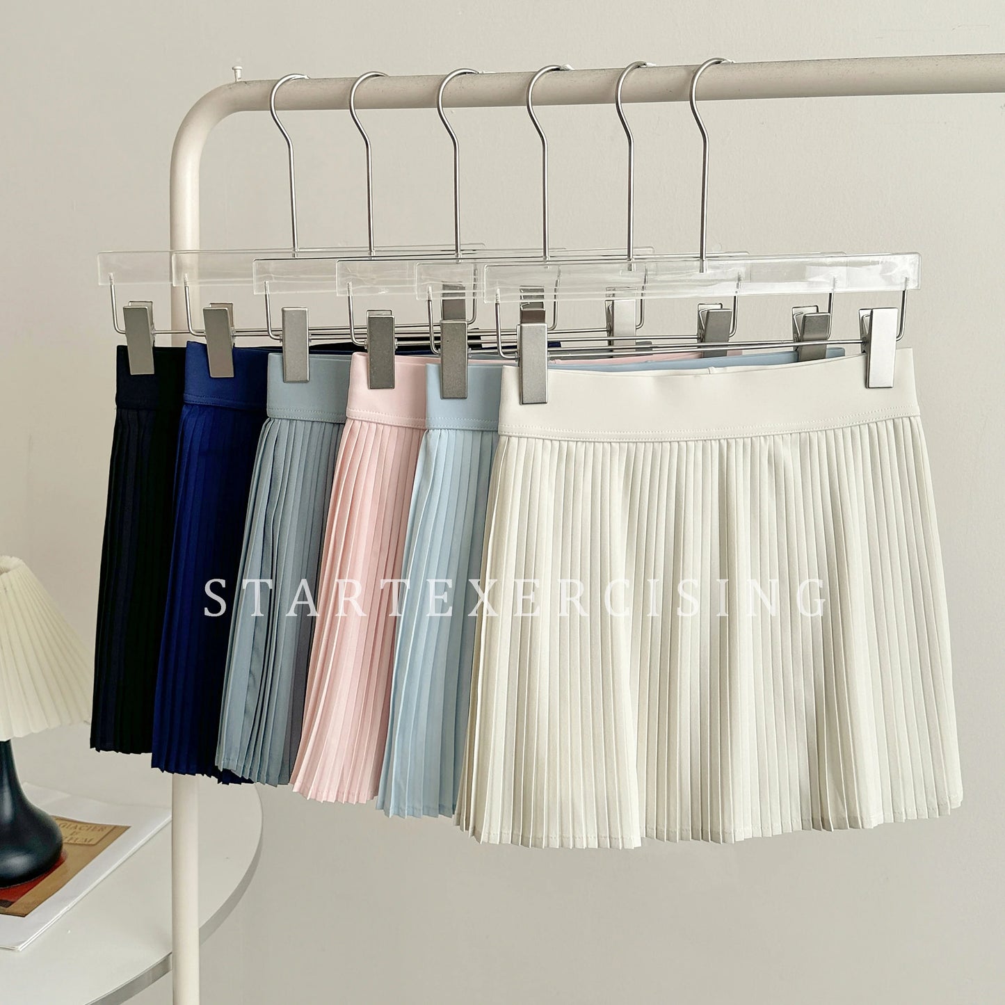 Women High Waist Pleated Tennis Skirt Anti Exposure Liner Shorts Mini Skirt Fitness Running Casual Short Skirts