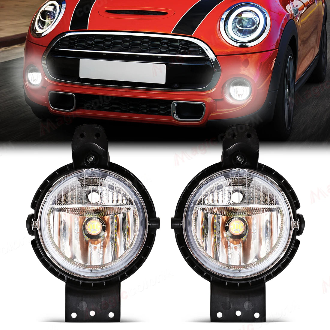 For BMW Mini Cooper 2011 - 2016 Countryman R60 Paceman R61 Fog Lights Headlight Front Driving Lamp Halogen LED Bulbs 63179802163