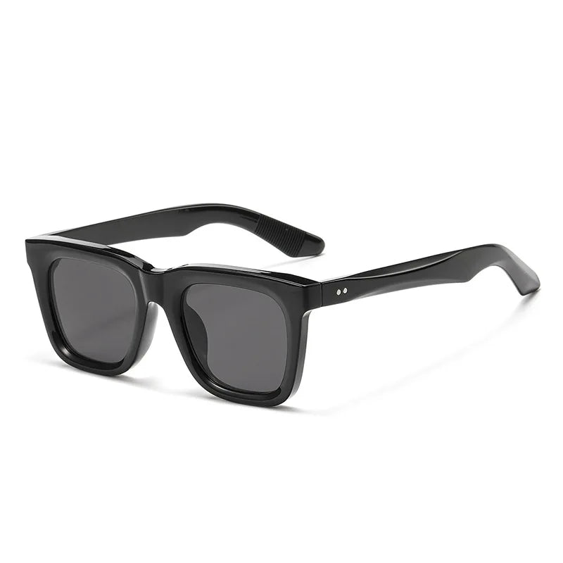 JNPCXI New Square Rivets Women Sunglasses Black Blue Shades Fashion Clear Lens Frame Men Sun Glasses UV400