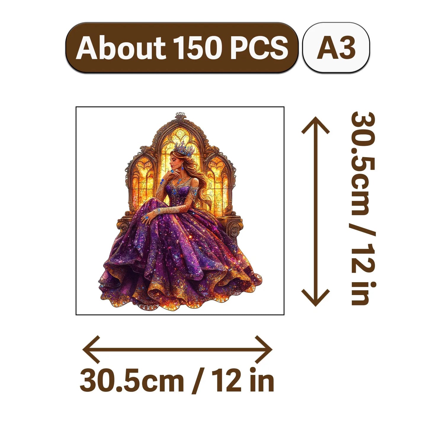 Children and The Queen Wooden Jigsaw Puzzle Wood Home Decor Painting Christmas and Halloween Gift Toy for Teen and Kid
