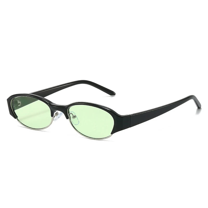 JNPCXI New Ins Popular Fashion Oval Sunglasses Women Retro Punk Shades UV400