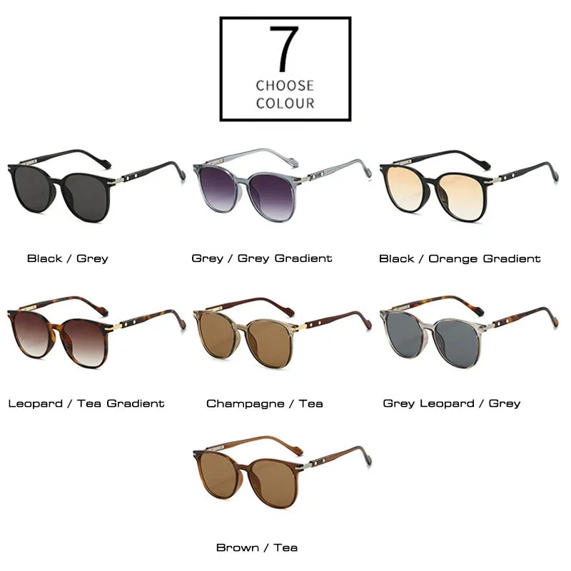 JNPCXI New Fashion Oval Rivets Women Sunglasses Retro Gradient Shades UV400 Men Punk Sun Glasses