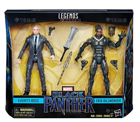 Original Hasbro Marvel Legends Series BLACK PANTHHER EVERETT ROSS & ERIK KILLMONGER Action Toy Figure Collection