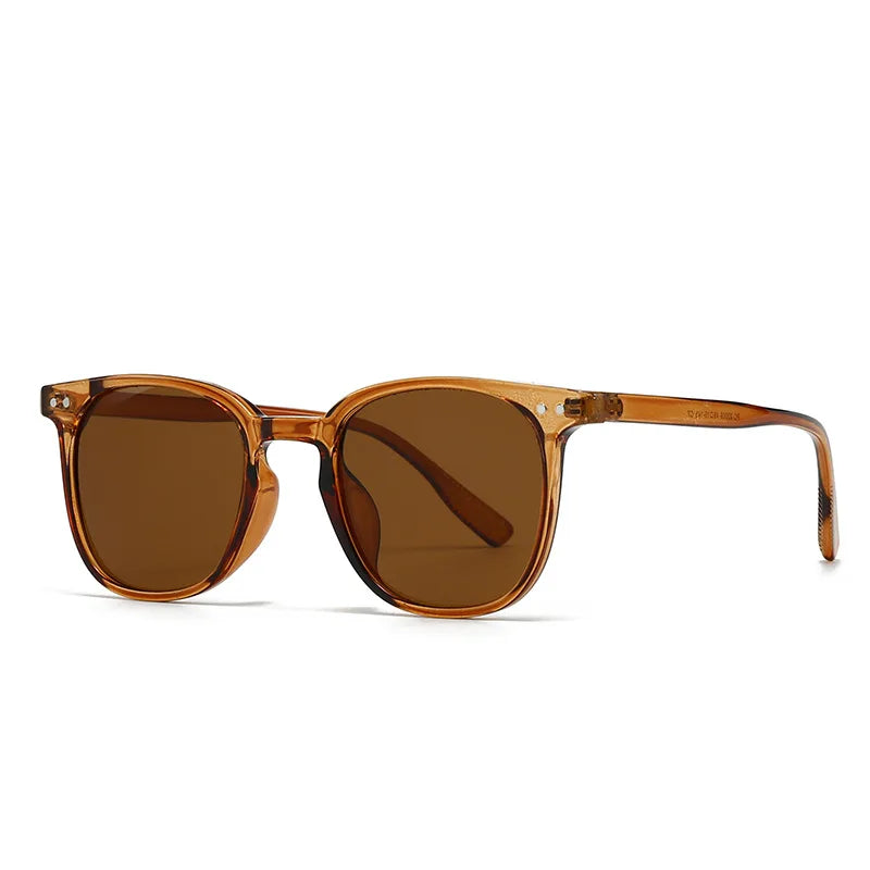 JNPCXI New Fashion Square Sunglasses Women Shades UV400 Retro Gradient Men Black Yellow Rivets Sun Glasses