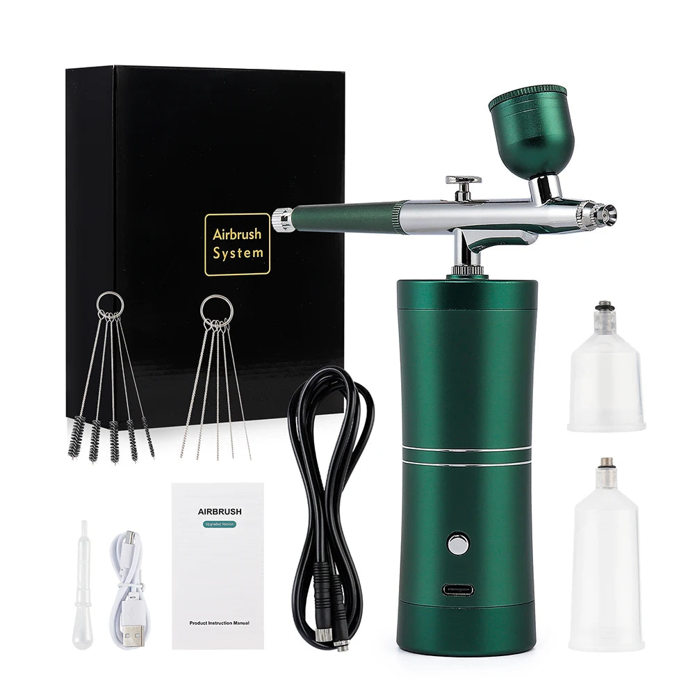 Top 0.3mm Portable Airbrush With 150cm Air Tube Cake Pastry Painting Sprayer Makeup Hair Dye Barber Nail Art Paint Spray Gun