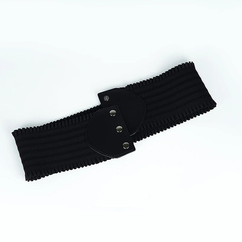 High Elastic Elastic Women's Belt Bohemian Elastic Pu Belt Women's Elastic Tight Waist Belt Jeans Dress Elastic Wide Belt