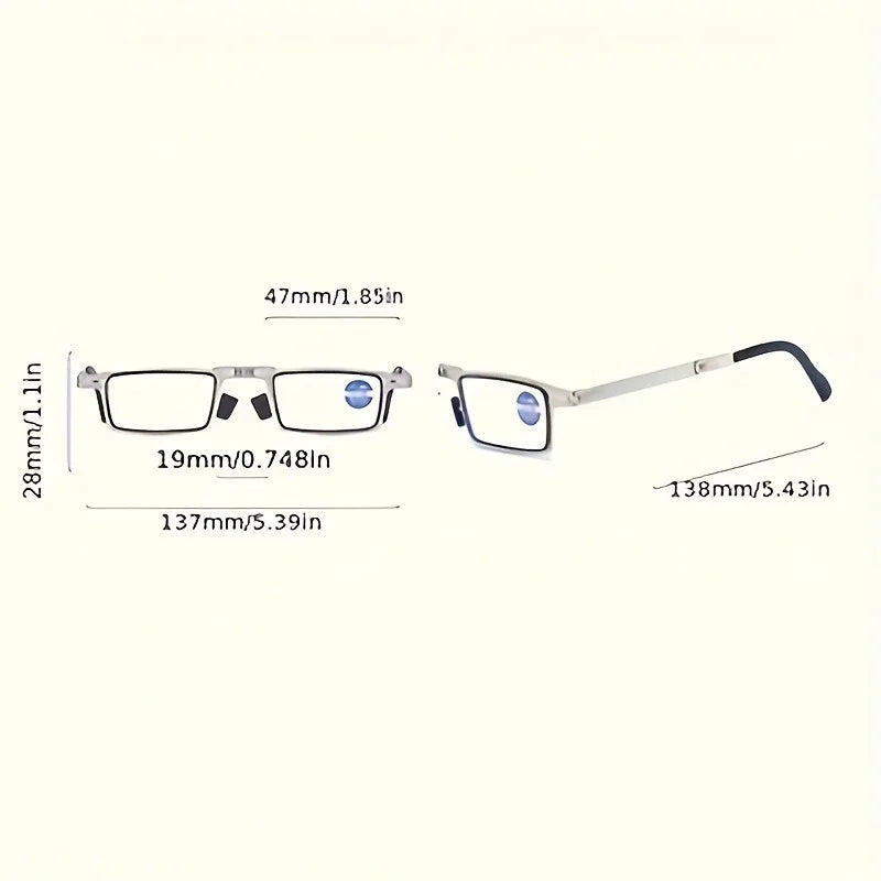 3PCS Compact Metal Folding Glasses Easy To Carry and Suitable for Both Men and Women Unique Design As A Gift Trendy Accessory