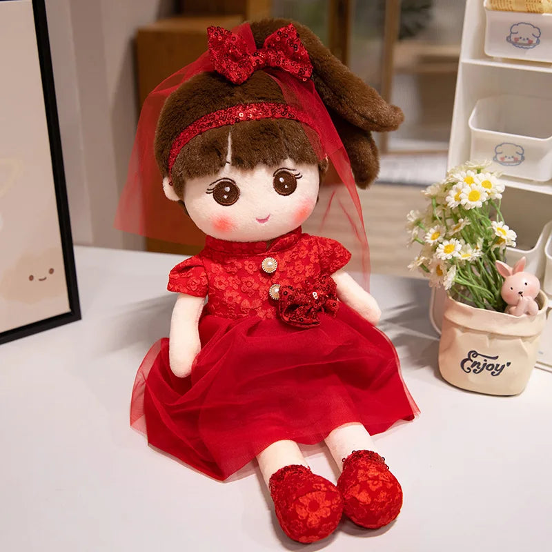 Kawaii Plush Girl Dolls  Soft Stuffed Dolls Lovely Plush Toys Girl Toys Kids Birthday  Gift Hat Skirt Sweetheart Rag Doll